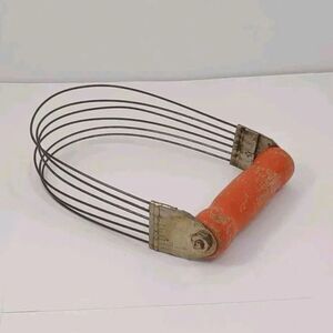 Androck Orange Wood Handle Dough Blender Flour Cutter Farmhouse Decor Kitchen